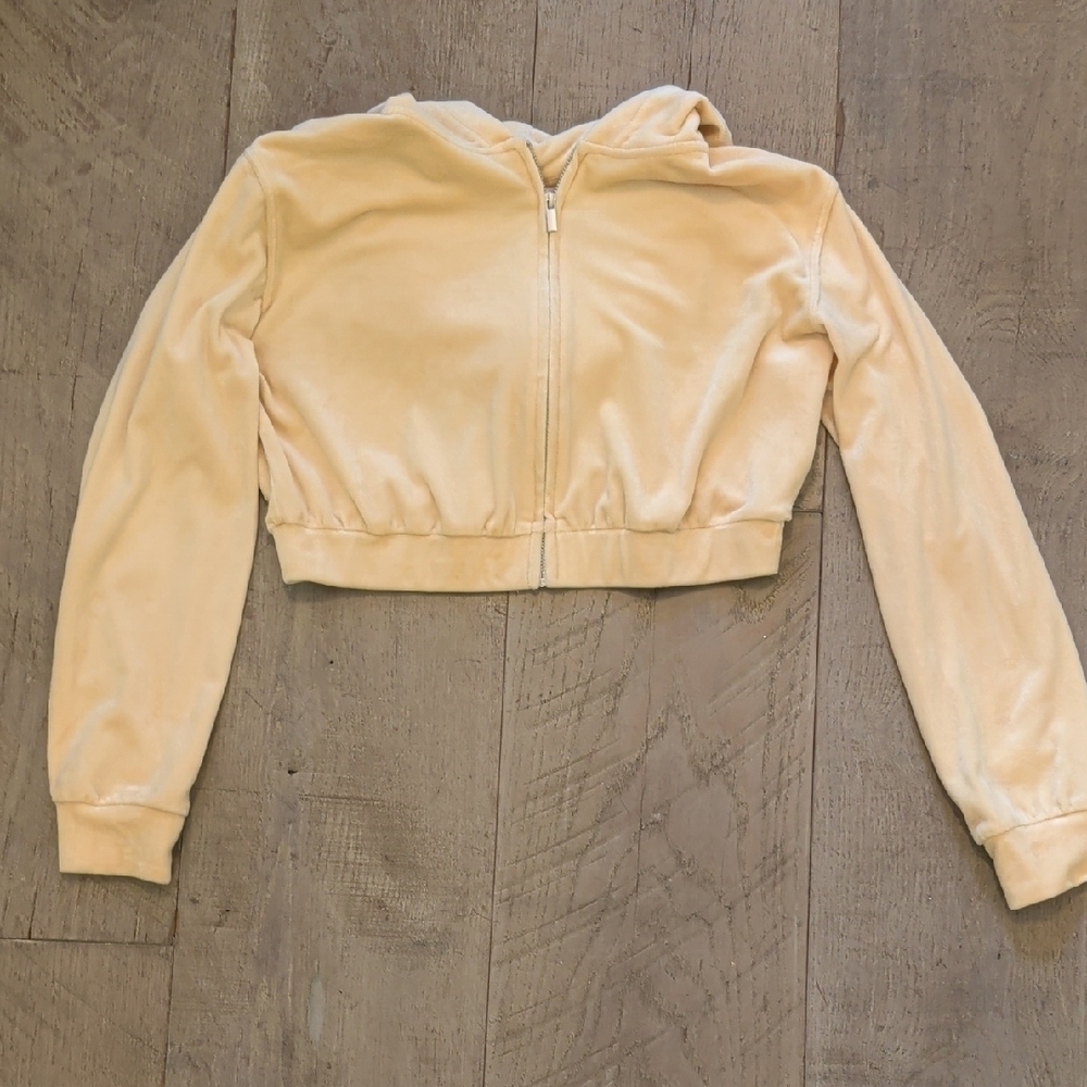 H&M Divided Cropped Velour Hoodie - Picture 3 of 8